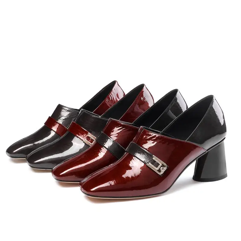 ALLBITEFO genuine leather high heels fashion ladies shoes high heel shoes girls high quality leisure women shoes women heels