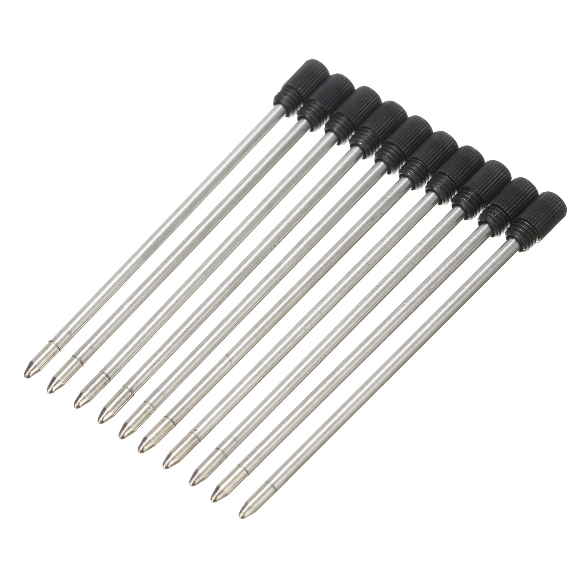 20 pcs/lot Metal Pen Refill for Crystal Diamond Ballpoint Pen Student Pens Rod Cartridge Core Black Ink Color 7cm Length