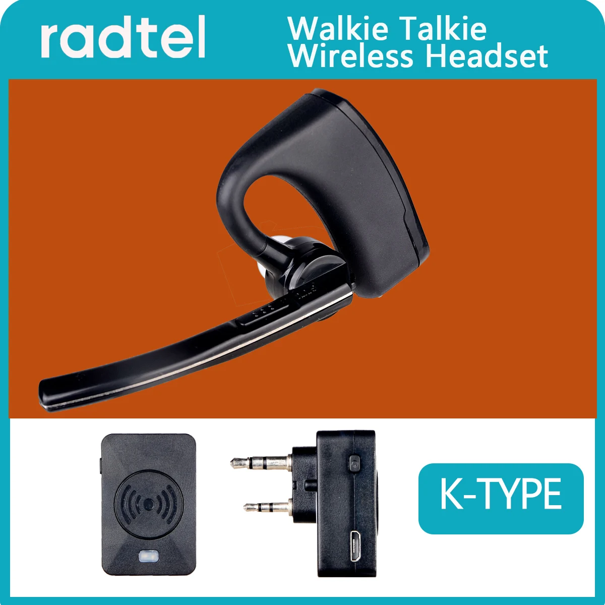 Walkie talkie Bluetooth-Compatible Headset Handsfree PTT Earpiece Headphone for Radtel RT-490 RT-830 RT-470 RT-470X RT-890RT12