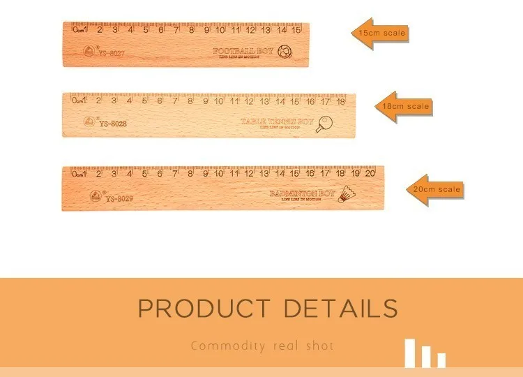 1 шт. простая 15 см 18 см 20 см деревянная измерительная линейка правило точность двухсторонний измерительный инструмент Обучение школьные
