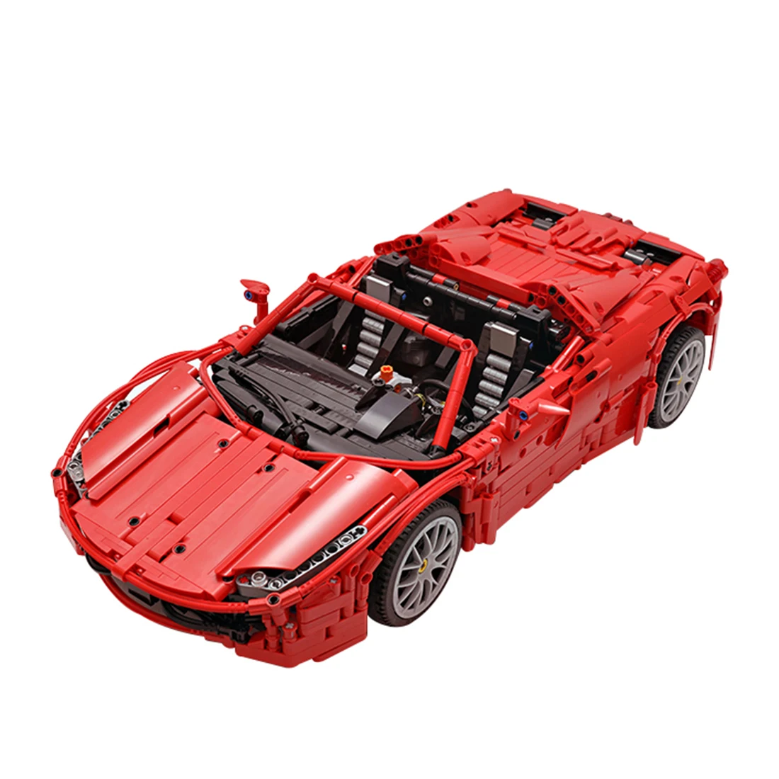 

2046Pcs MOC RC Sports Car Vehicle Model High Level Assembly Small Particle Building Block Set with Motor Red