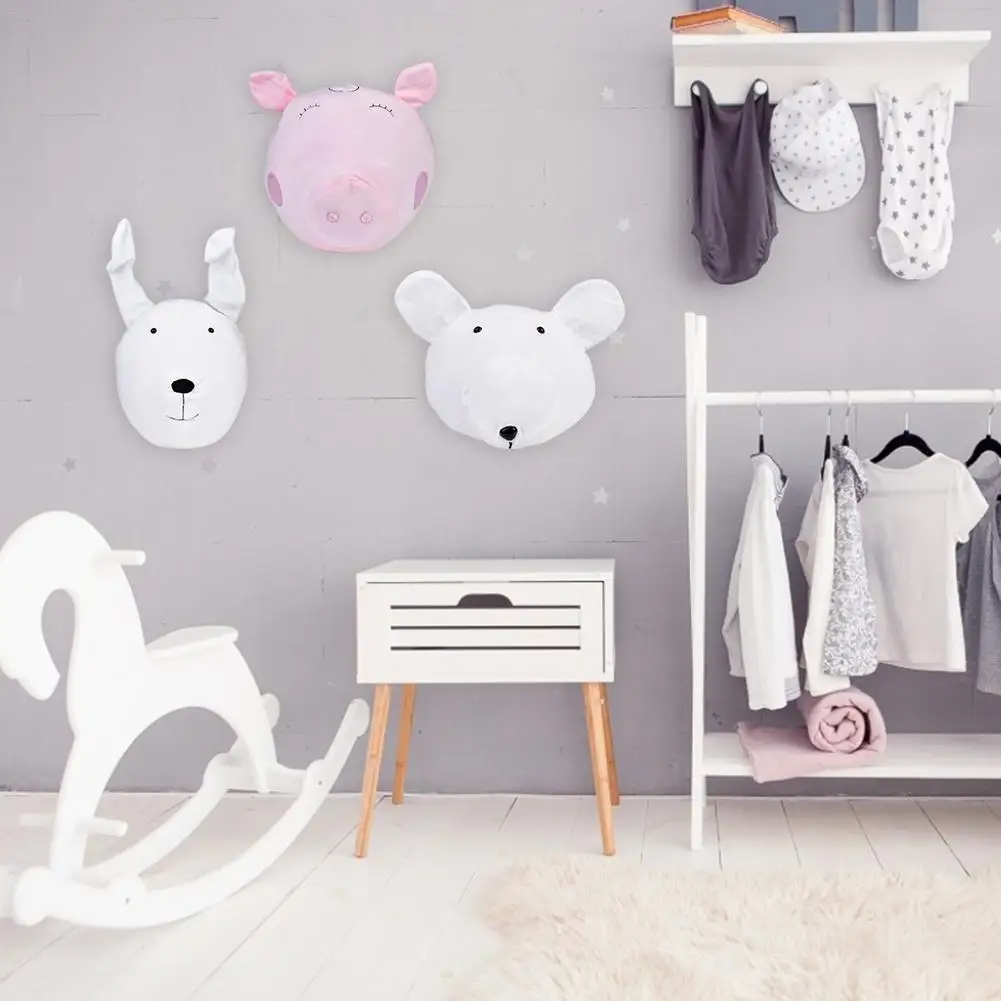 Мягкая плюшевая игрушка голова героя мультфильма Украшения настенное крепление