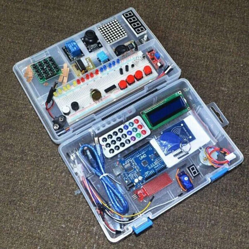 40 шт./компл. RFID стартовый набор для Arduino UNO R3, обновленная версия, Обучающий набор шаговый двигатель обучающий комплект с коробкой