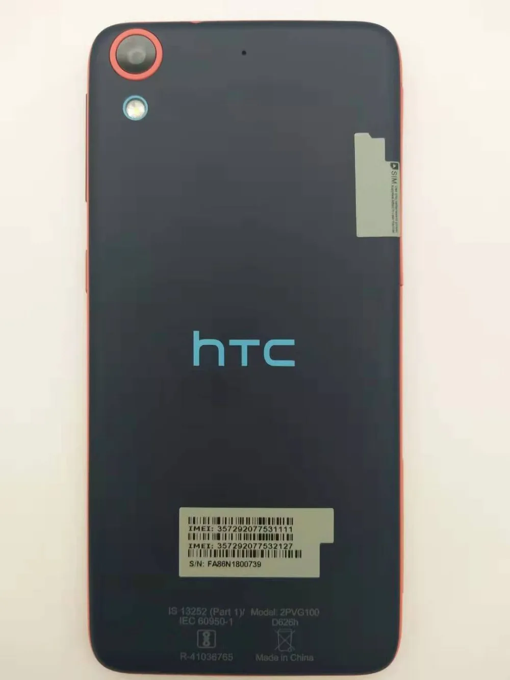 htc Desire 628, dual, 3 Гб ОЗУ, 32 Гб ПЗУ, LTE телефон, четыре ядра, две sim-карты, Android OS, две sim-карты, 13 МП, 5,0 дюймов, отремонтированный телефон