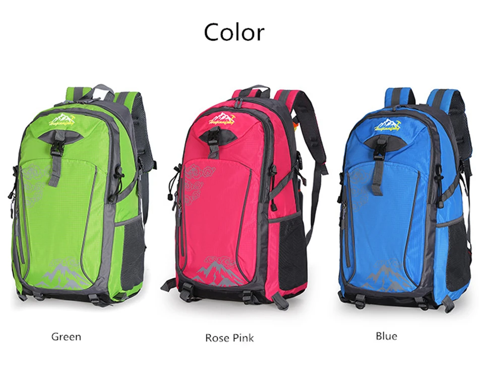 Outdoor Travel Camping Backpack Men Women Softback Nylon Mountaineering Hiking Backpacks Waterproof Larger Capacity Sports Bags