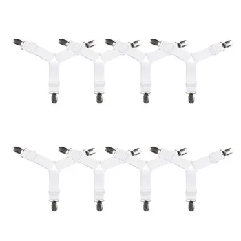 

Bed Sheet Straps Fasteners: 2-Set White Triple-cornered Adjustable Fitted Sheets Holder Clips Suspenders Grippers