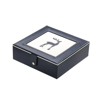

High Quality Leather Jewelry Box Removable Partition Girlfriend Holiday Gift Jewelry Casket Watch Box Double Layers