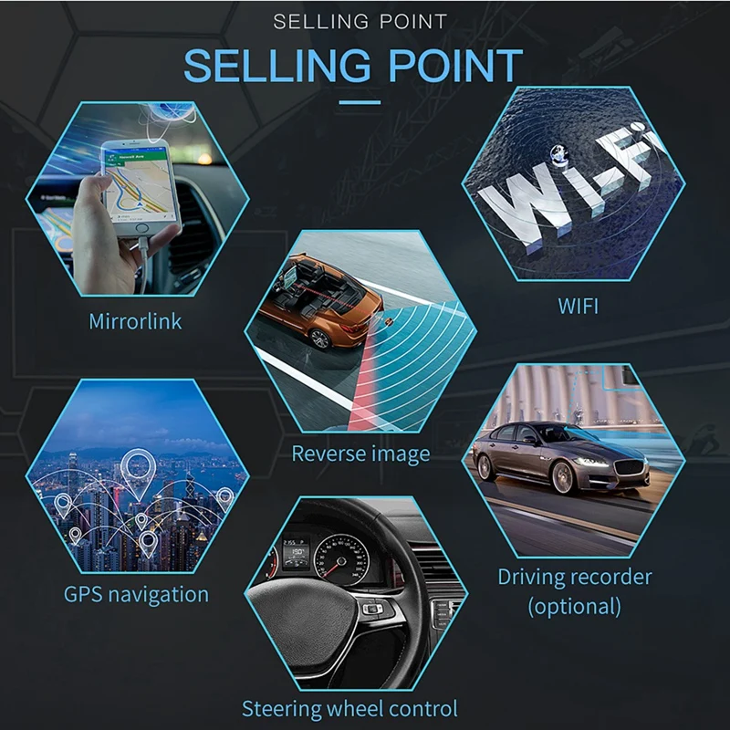  Android 8.1WiFi GPS Navigation 7 Zoll 2Din Quad Core Auto Stereo MP5 Player FM Radio