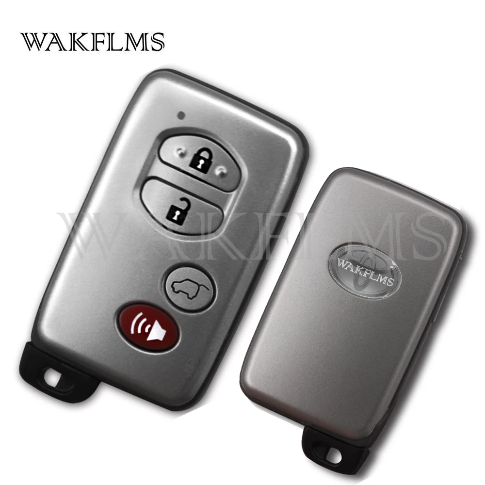 WAKFLMS Sliver 4 Buttons With Panic 314.3MHz PCB Number 0140 ID71-WD02 Smart Key Keyless Go / Entry For Toyota