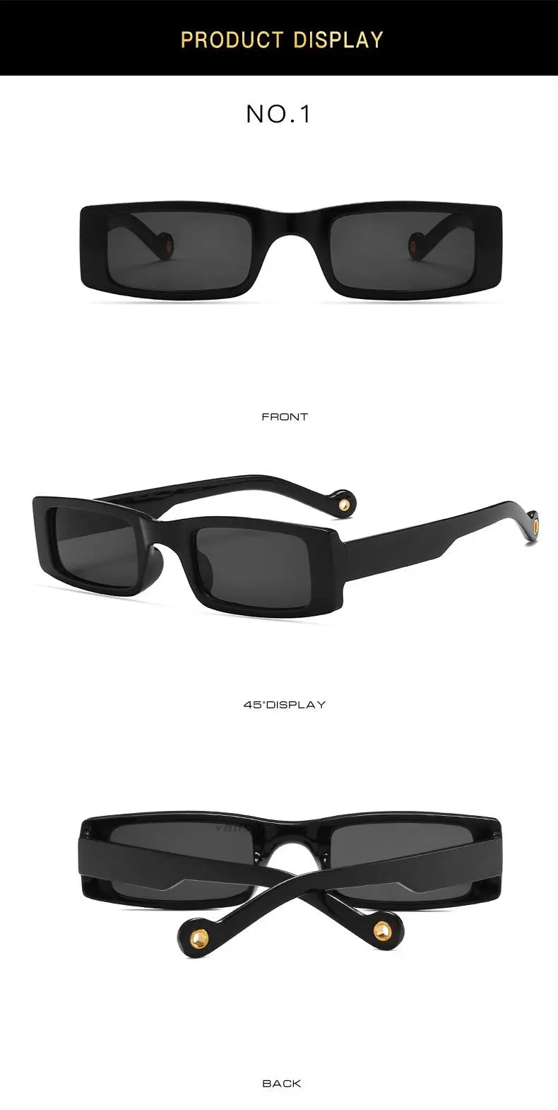 big cat eye sunglasses YOOSKE Brand Small Sunglasses Men Women Vintage Narrow Frame Rectangle Sun Glasses Ladies Trendy Shades Outdoor UV400 Eyewear big black sunglasses