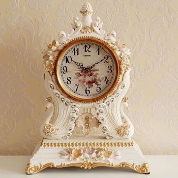 

CLOCKS DECORATION EUROPEAN AMERICAN TABLE CLOCK LIVING ROOM OFFICE PENDULUM CLOCK TABLETOP RETRO VINTAGE TABLE CLOCK TABLE WATCH