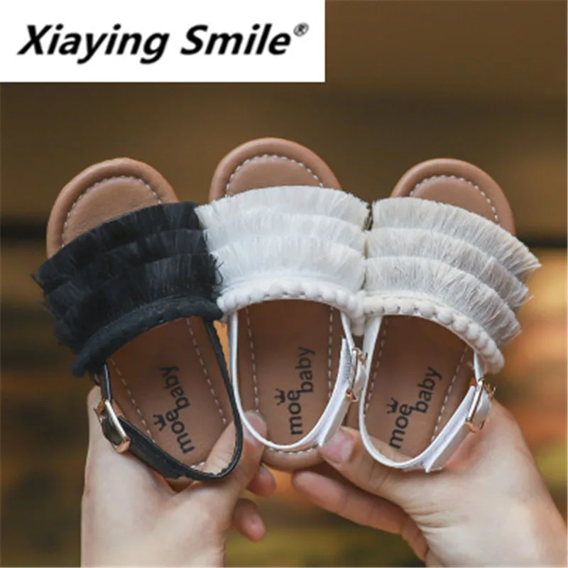 

New Children Sandals in Summer of 2019 Princess Shoes with Slip-proof Soft Bottom for Girls Liusu Xiaozhongtong Beach Shoes