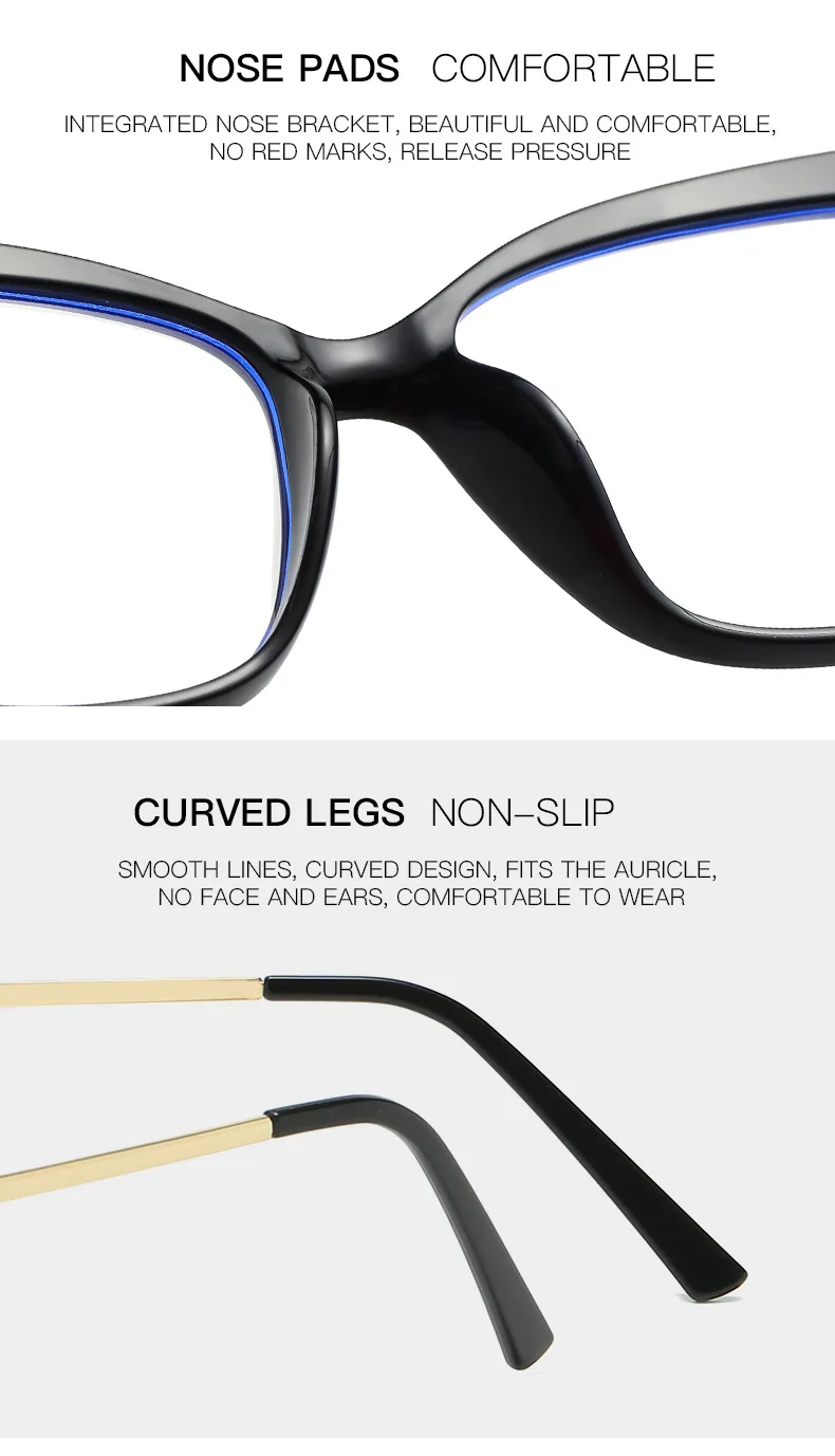 blue blockers Feishini Blue Light Blocking Glasses Women Fashion Glasses Metal Frame Optical Computer Gaming Eye Glasses Vintage Lunettes blue lens glasses