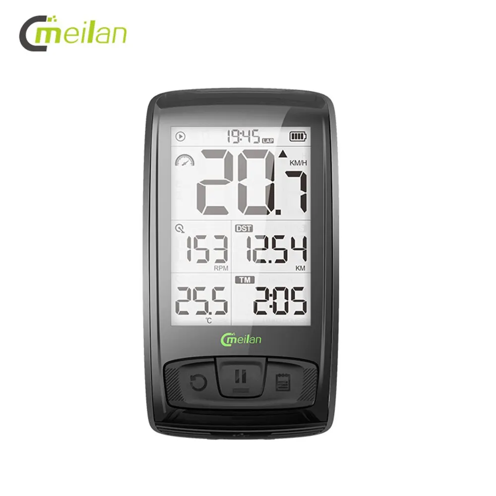 

Meilan Speedometer For Bicycle M4 Bicycle Computer Wireless Bike Computer BT4.0 Speed Cadence Sport Heart Rate Monitor