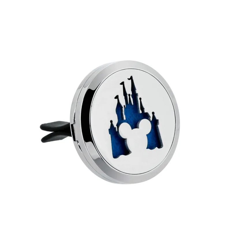 30mm Круглый Серебряный мультфильм Минни Маус 20 мм, 25 мм, 30 мм из нержавеющей стали эфирные масла Ароматерапия медальон Духи диффузор ожерелье - Окраска металла: 30mm