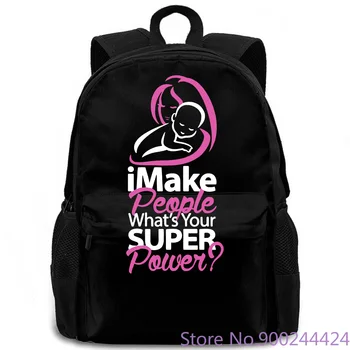 

I Make People Whats Your Super Power Brand Hot Sell Color Painted women men backpack laptop travel school adult