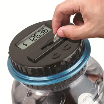 

US dollar Money Saving Jar Children Kids Clear Digital Piggy Bank Coin Savings Counter LCD Counting Money Jar Change Gift