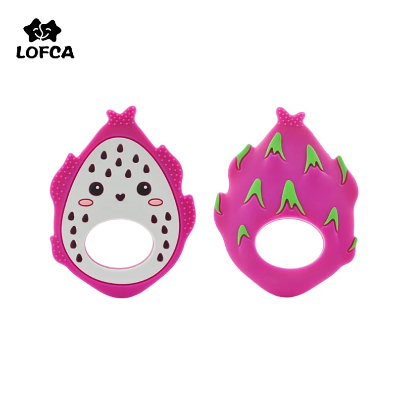 

Прорезыватель для зубов LOFCA, силиконовый, без бисфенола А, Dragon кулон в виде ягоды, пищевой, жевательный, браслет с силиконовыми бусинами