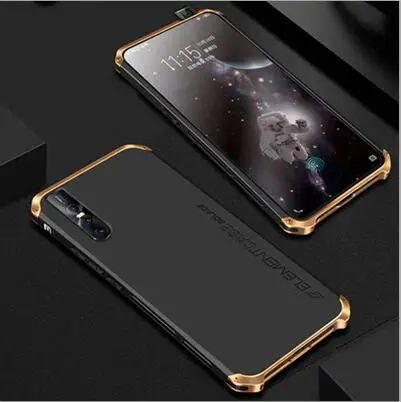 Металлический каркас для телефона Крышка для VIVO X27 x27 тонкий жесткий алюминиевый Гибридный чехол из поликарбоната для VIVO X 27 CasesFor VIVO X2 7 Funda - Цвет: Black Gold