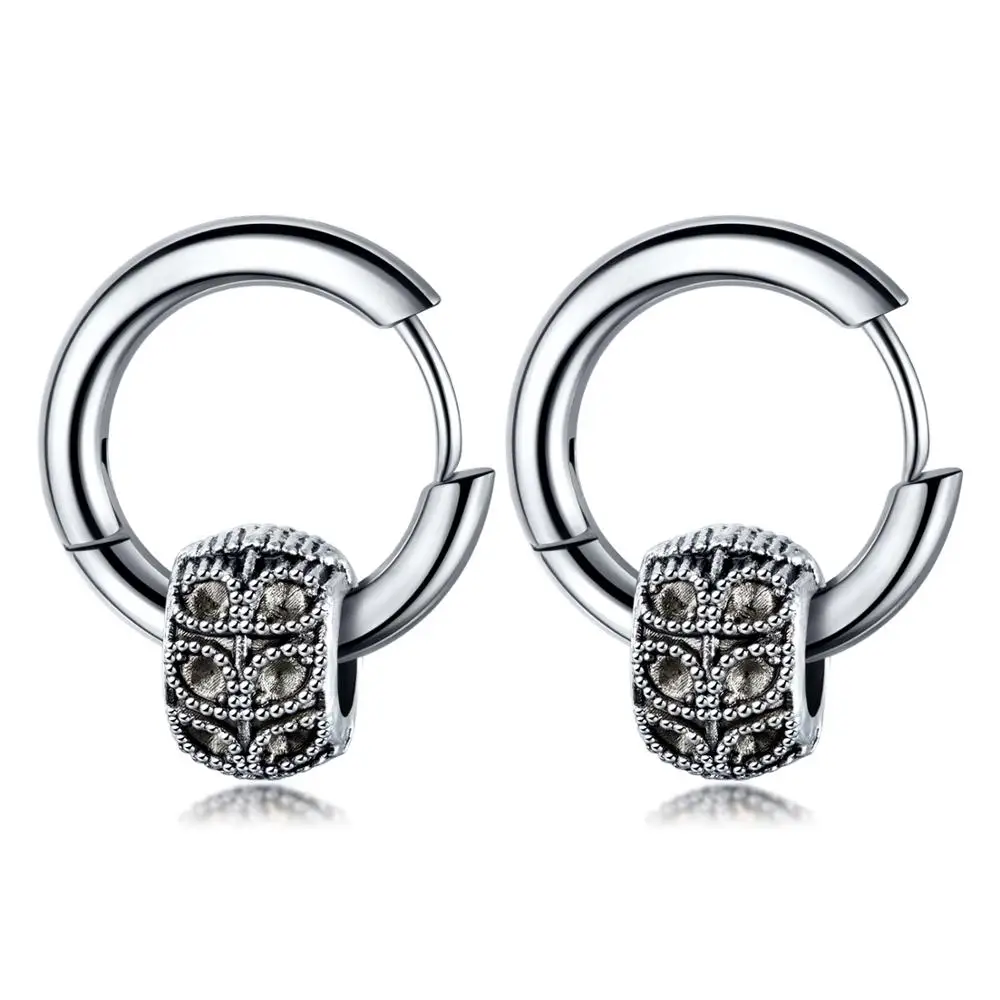 

Punk Stainless Steel Devil eye Man Hoop Earrings Vintage Ear Jewelry Gift free shiping