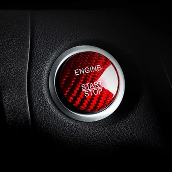 

Red Button Stickers 3.6cm 1 Set Keyless Push Start Engine Button Cover
