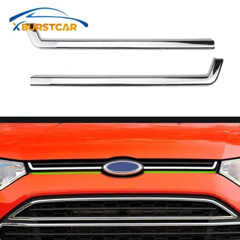 

ABS Chrome Car Front Grille Decoration Trim Car Front Logo Side Protection Cover Sticker Fit For Ford Ecosport 2012 - 2016 Parts