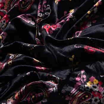 

Luxurious Level Real Silk Velvet Pleuche Cloth Lining Autumn Printing Cheongsam Dress Clothing Cloth