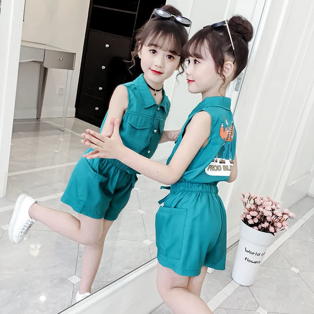 Kids Girls Outfits Clothing Sets for Kids Flower T-shirt Solid Color  Top+Korean Skirt Suits Summer Girls Clothes 6 8 10 12 Year - AliExpress