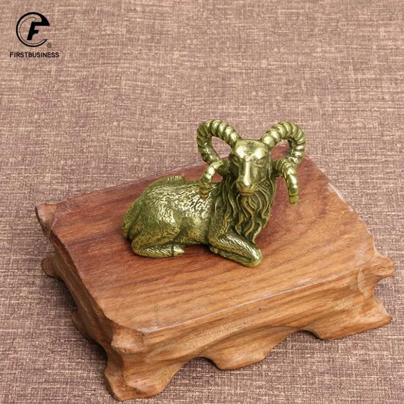 Solid Brass goat room decor statues miniature figurines home decor accessories
