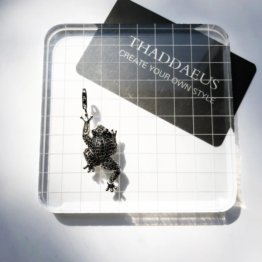 Зеленая подвеска лягушка из ЭВА 2017 модные ювелирные изделия серебра 925 пробы