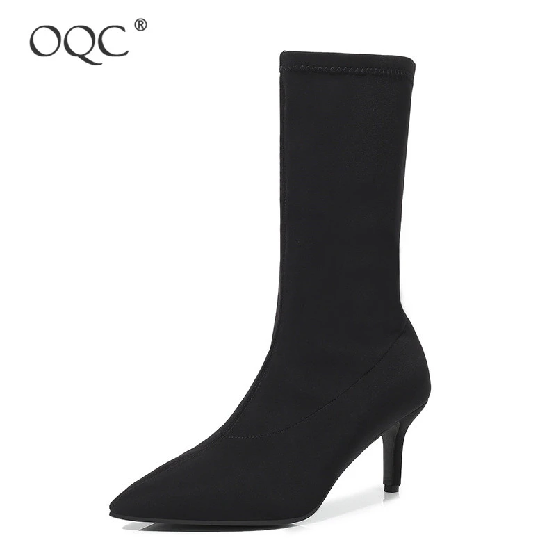 Kitten heel mid calf boots Outlet