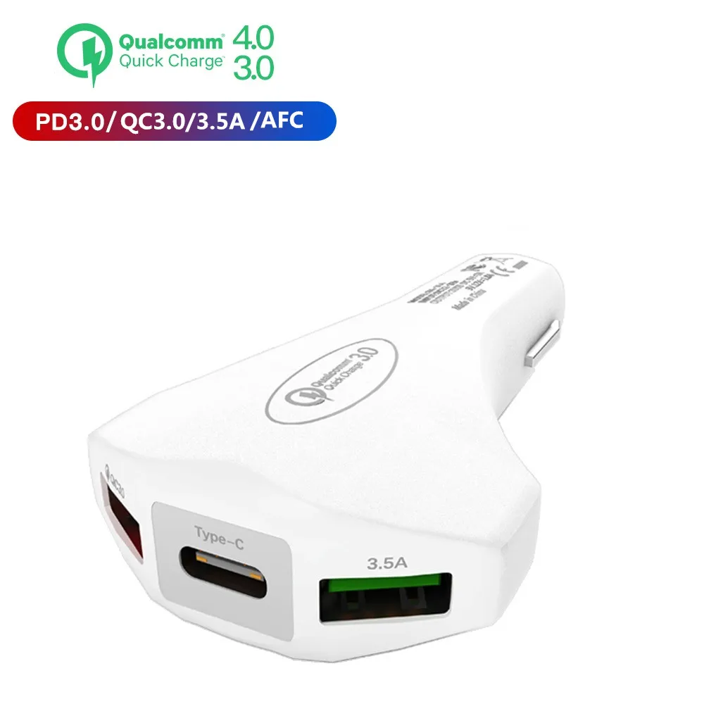 35 Вт автомобильное зарядное устройство Quick Charge 3,0 Dual USB для samsung huawei Super charge SCP QC3.0 быстрое PD usb type C автомобильное зарядное устройство для телефона