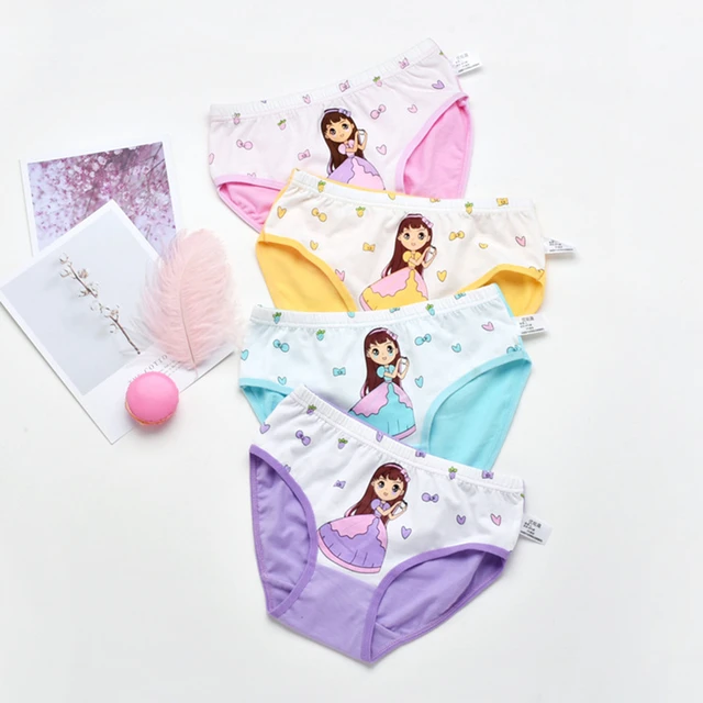 4pcs/lot Hot Fashion New Baby Girls Underwear Cotton Panties For Girls Kids  Short Briefs Children Underpants - AliExpress