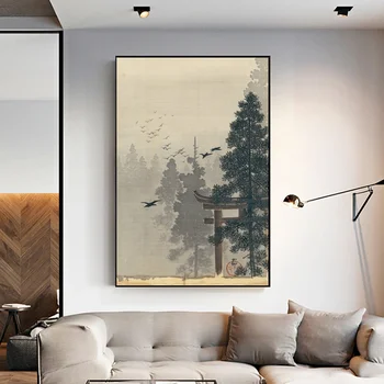 

japanese Bird Flowering Blindweed fish prints Poster Art Canvas Painting Room Decor