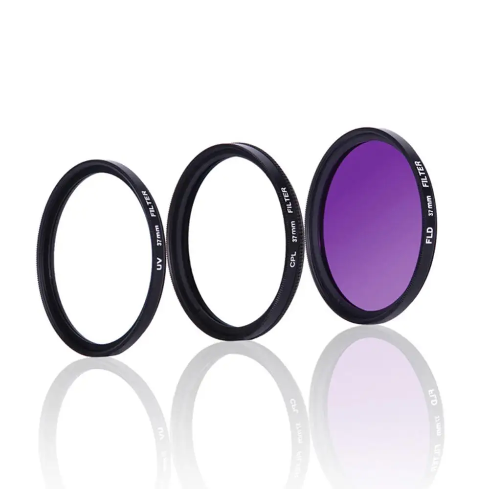 3-Pack SLR камера фильтр чехол UV Защитный Объектив CPL поляризатор FLD флуоресцентный объектив+ фильтр чехол смола+ стекло материал