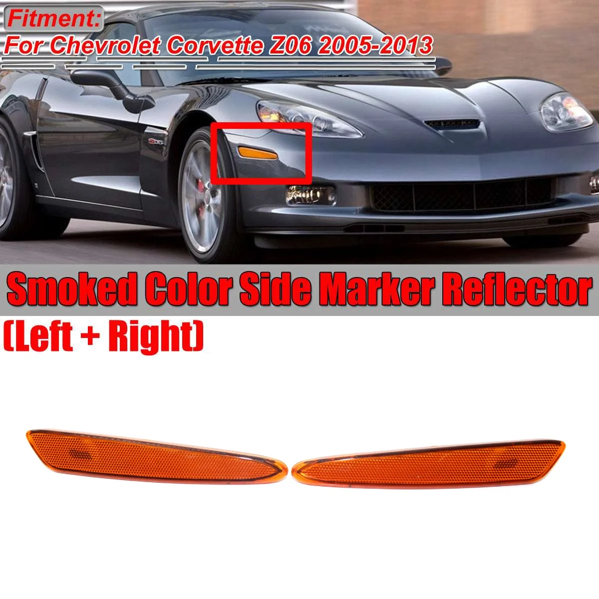 Reflector Front Bumper Side Marker Light Turn Signals Lamps for