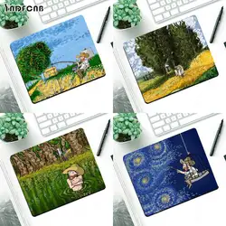 Tapis de souris de jeu en caoutchouc avec motif de la vie de Vincent van Gogh, accessoire de bureau 