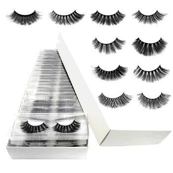 

20Pcs 3D Mink Lashes Natural Mink Eyelashes False Eyelashes Makeup False Lashes Eyelashes Extension Tool