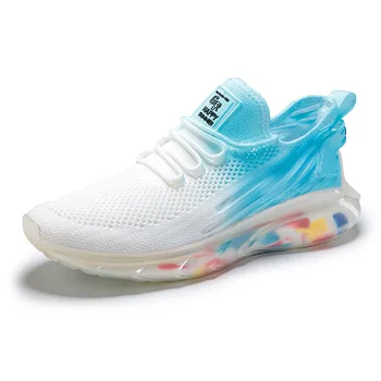 

2020 New high elastic flying woven coconut shoes personalized color matching mesh breathable casual sneakers zapatos de mujer