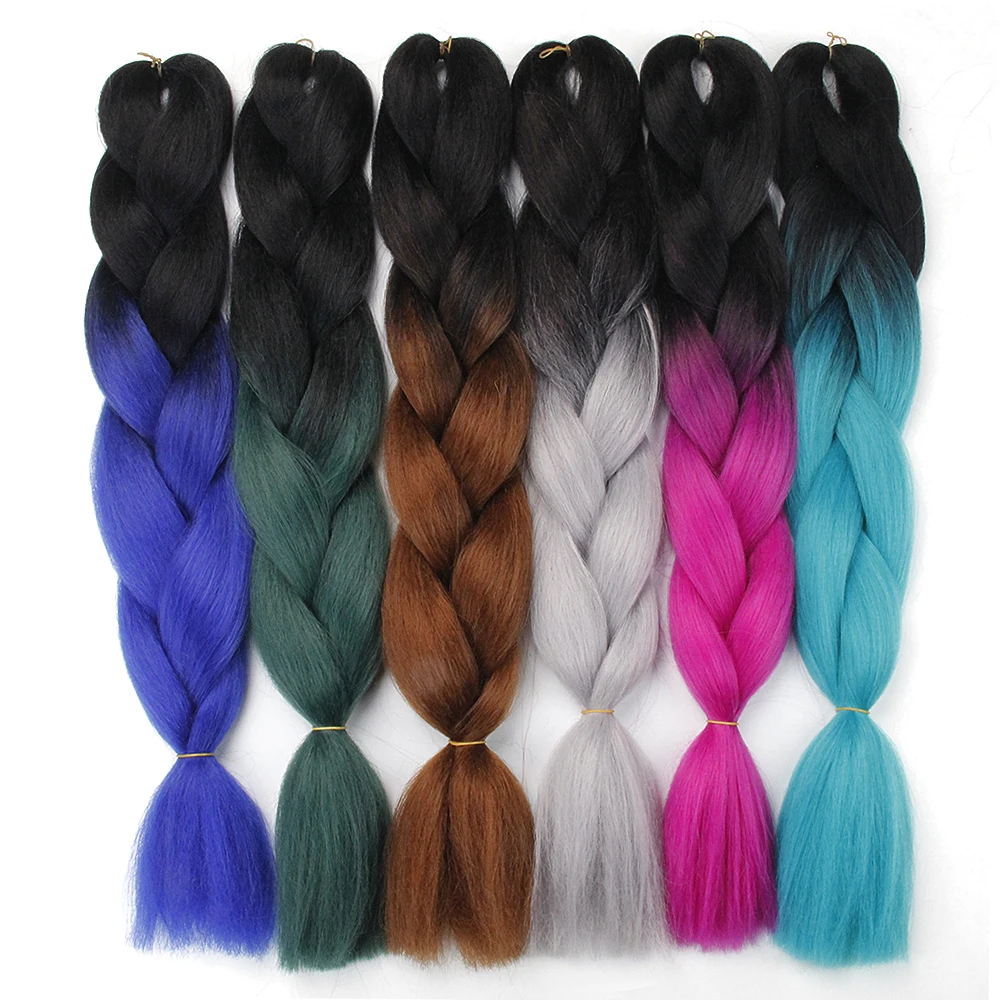 Braiding Hair Extensions Synthetic Hair 100g/Pack 24 Inches Jumbo Braid Box Braid for Daily Wear Bulk kanekalon hair extension
