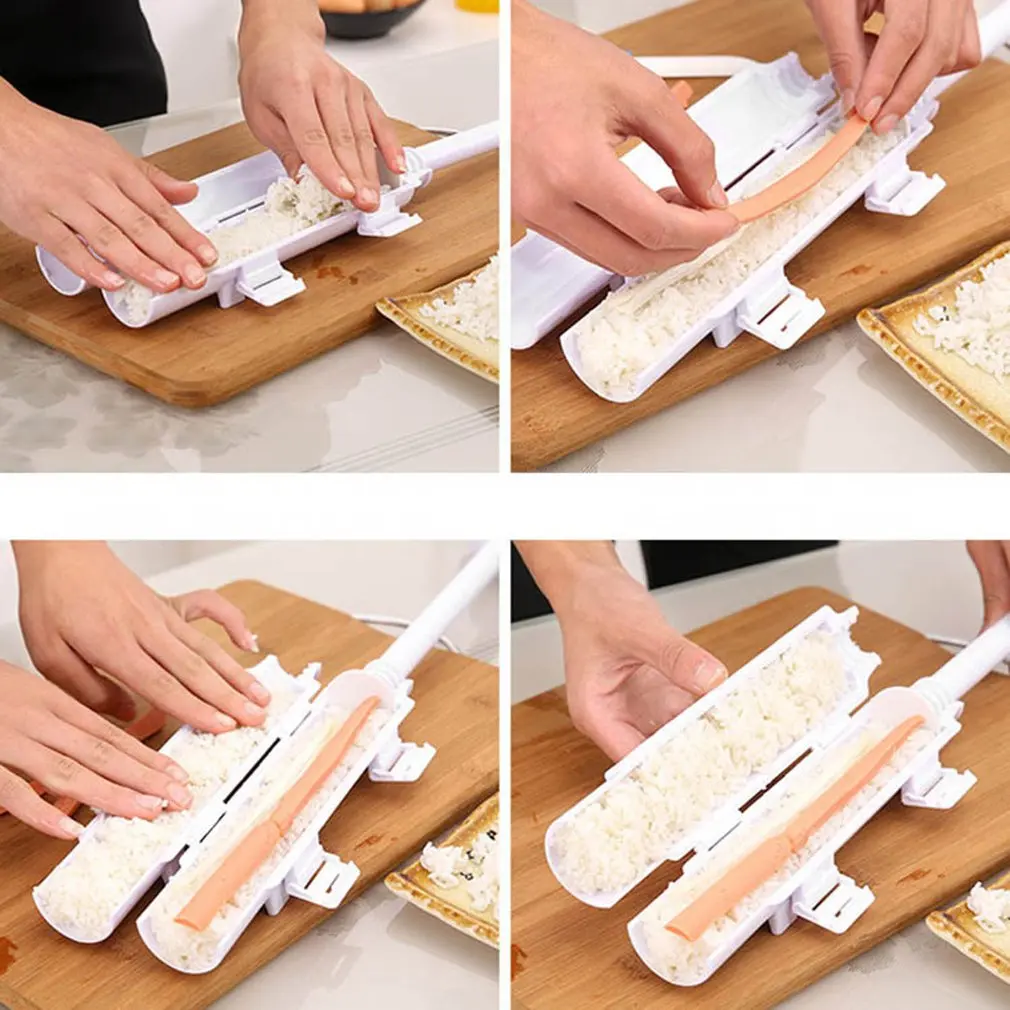 Портативный суши производитель Sushezi ролик кухонный набор инструменты суши легко DIY плесень суши риса сделанный набор рулонов изготовление