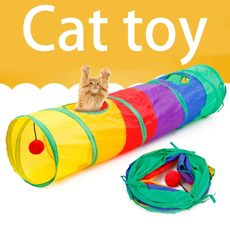 Collapsible Cat Tunnel Toy – Interactive Tube for Indoor & Outdoor Play 1