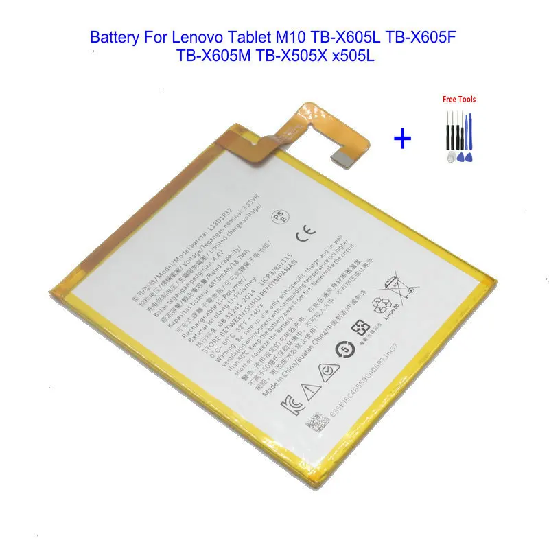 1x 4850mah L18d1p32 Tab Replacement Battery For Lenovo Tablet M10 Tbx605l Tbx605f Tbx605m Tb