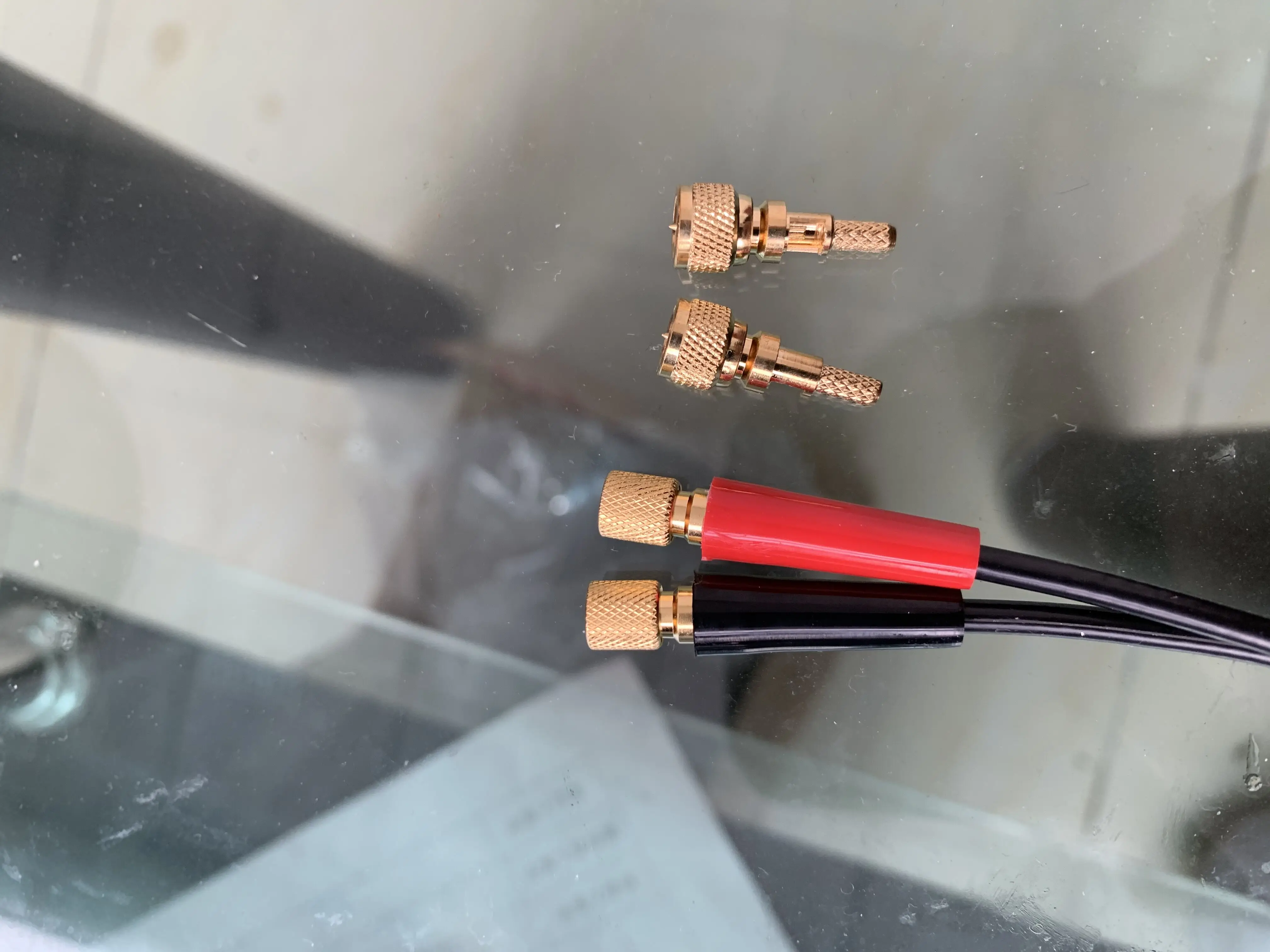 OLYMPUS plug compatible with style lemo 00 to small microdot dual UT cable ,ultrasonic cable Equivalent LCMD-316-5B