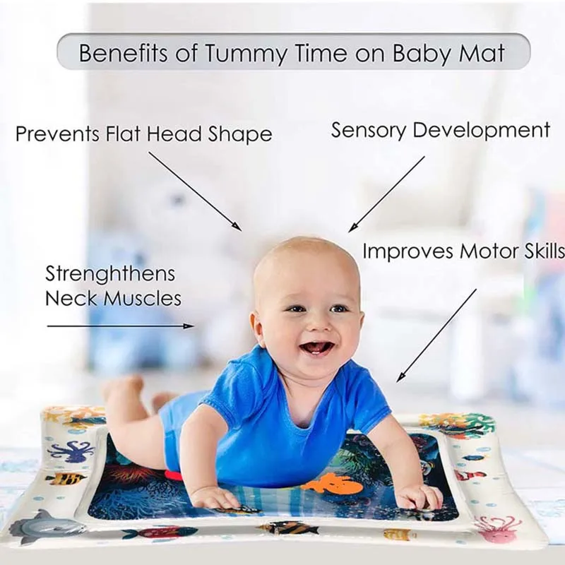 Младенческая потрепанная Подушка игровой коврик двойного назначения детский коврик для игры в воду надувная подушка для воды Подложка для малышей забавная подвижная игра центр