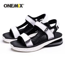 ONEMIX/оригинальные новые мужские сандалии-гладиаторы с воздушной подушкой; Летние кроссовки; пляжные свадебные туфли для улицы; мужские вьетнамки для взрослых