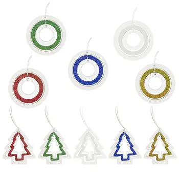 

Christmas Wooden Gold Powder Ring Christmas Tree Decoration Pendant Ornaments Gifts Family Closet Party Supplies