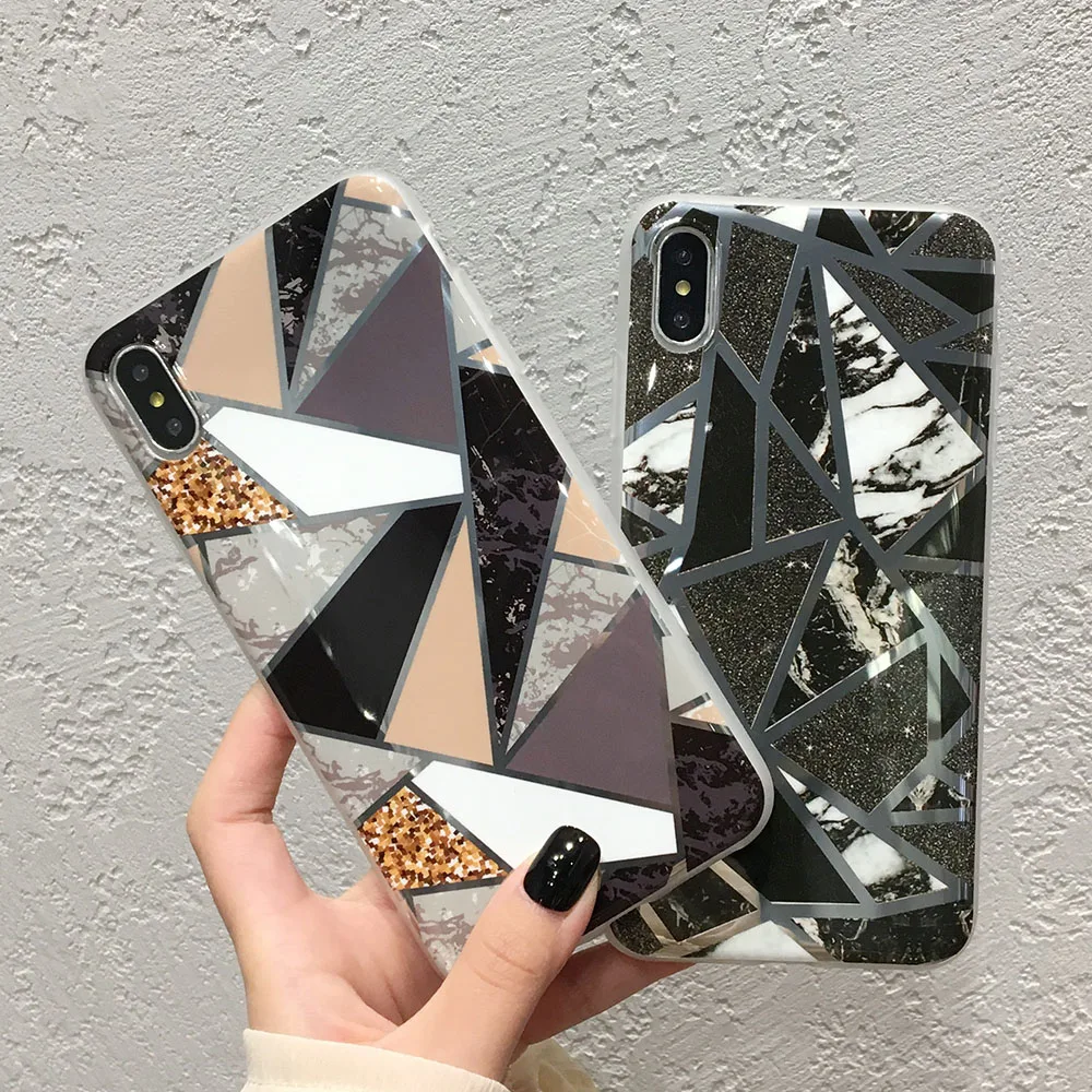 Мягкий силиконовый чехол из ТПУ для iPhone 7 8 Plus XS MAX XR X гальванизированный