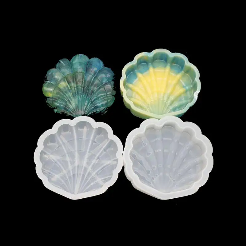 Seashell коробка для хранения силиконовые формы сушеный цветок эпоксидной смолы ремесло инструменты ювелирные изделия аксессуары случае DIY декоден Смола прессформы