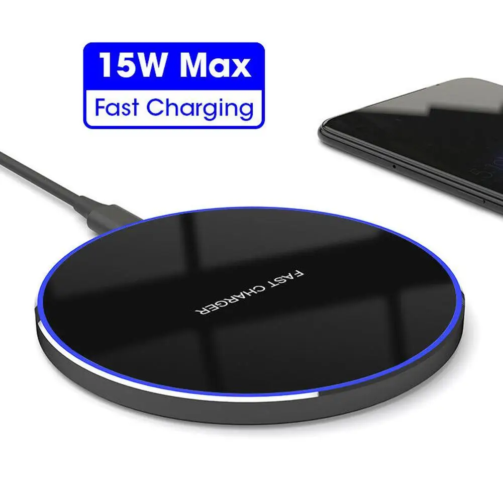 

15W Wireless Charger Fast Wireless Charger Dock Mat Pad Wireless Charger For Samsung Galaxy S8 S9 S10 Plus For IPhone 8/8Plus/x